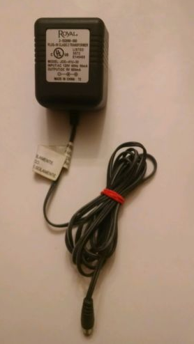 NEW Royal 9V 600mA 2-SI2990-000 JOD-41U-30 Plug-In Class 2 Transformer Charger Power Supply